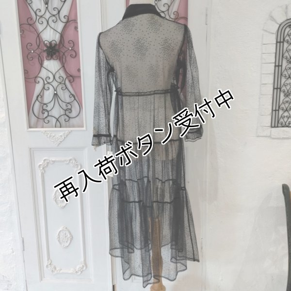 画像7: 【今週の追加 超特価 4,900円＜在庫限り＞クーポン/POINT不可】チュールドット柄ロングブラウス《送料220円代引は通常送料》 (7)