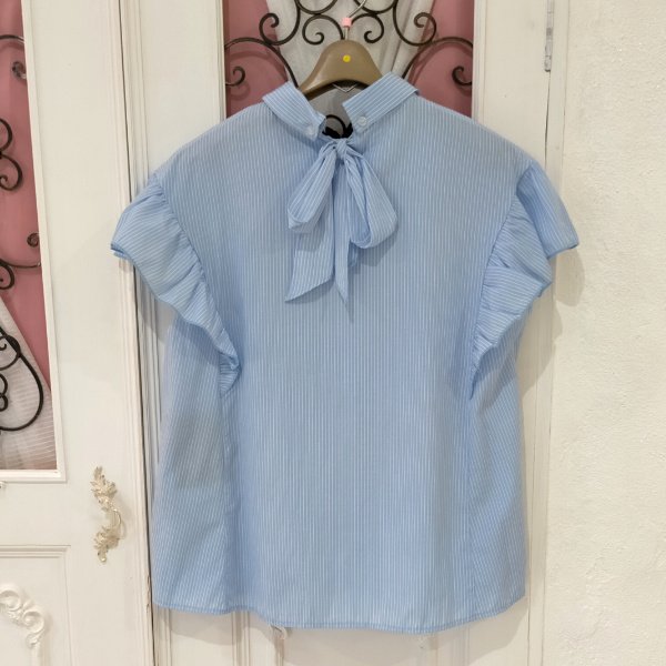 画像11: 【50%OFF+ポイント利用可 Eclatant 2024】バックリボンのストライプブラウス <EC241008>《送料220円代引は通常送料》 (11)