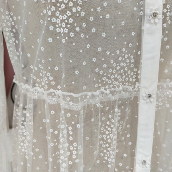 画像11: 【超特価 4,900円＜在庫限り＞クーポン/POINT不可】チュールドット柄ロングブラウス《送料220円代引は通常送料》 (11)