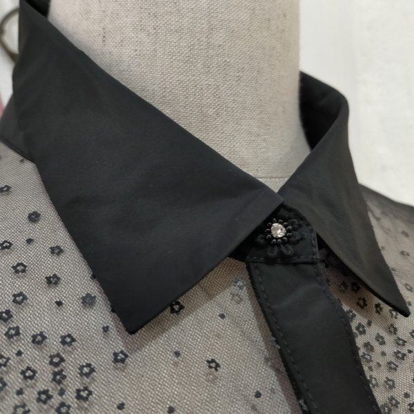 画像3: 【超特価 4,900円＜在庫限り＞クーポン/POINT不可】チュールドット柄ロングブラウス《送料220円代引は通常送料》 (3)