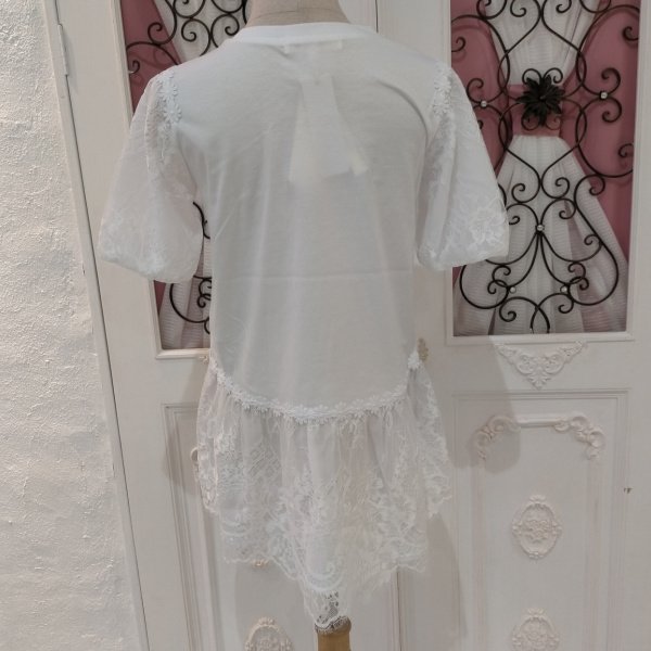 画像7: 【SuperBeauty  】★レース袖チュニックTシャツ《送料220円代引は通常送料》 (7)