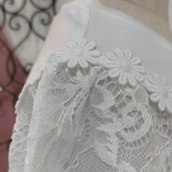 画像5: 【SuperBeauty  】★レース袖チュニックTシャツ《送料220円代引は通常送料》 (5)