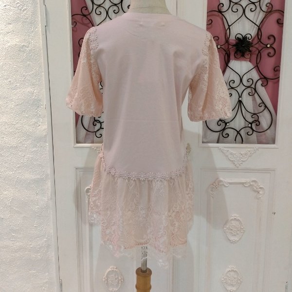 画像13: 【SuperBeauty  】★レース袖チュニックTシャツ《送料220円代引は通常送料》 (13)