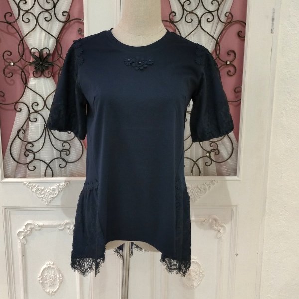 画像14: 【SuperBeauty  】★レース袖チュニックTシャツ《送料220円代引は通常送料》 (14)