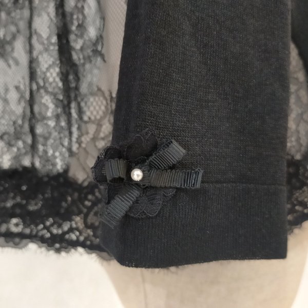 画像12: 【17,000円 →超特価 4900円<在庫限り>クーポン/POINT不可】レース切替ショートニットカーディガン《送料220円代引は通常送料》 (12)