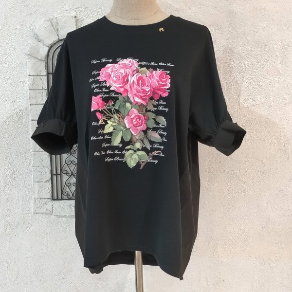 画像6: 【超特価 3,900円＜在庫限り＞クーポン/POINT不可】バラプリントチュニックTシャツ《送料220円代引は通常送料》 (6)