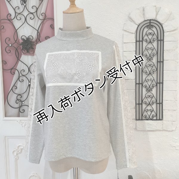 画像9: 【●50%OFF以下● Eclatant】＜送料220円代引不可＞シンプルハイネックレースデザインカットソー (9)