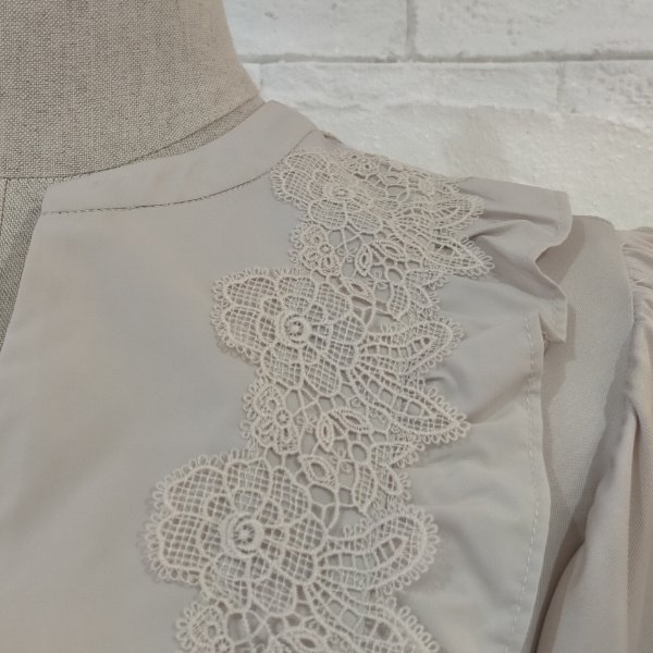 画像12: 【SuperBeauty  】レース×異素材使いロングワンピース (12)