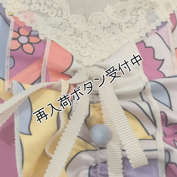 画像3: 【16,000円 →超特価 3,900円＜在庫限り＞クーポン/POINT不可】胸元フリル×リボンデザイン多色プリントロングワンピース (3)