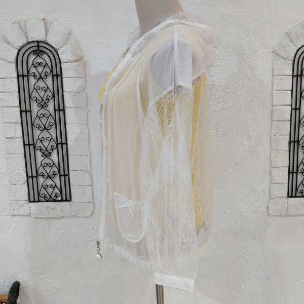 画像4: 【SuperBeauty  】パワーネット×レース切替パーカー (4)