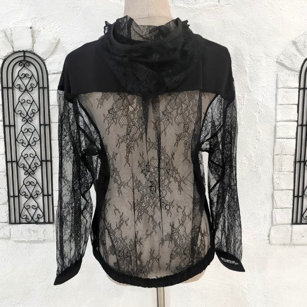 画像13: 【SuperBeauty  】パワーネット×レース切替パーカー (13)