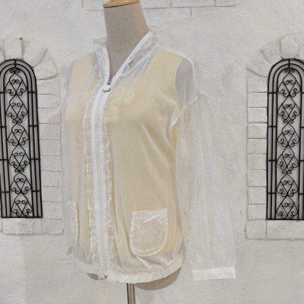 画像9: 【SuperBeauty  】パワーネット×レース切替パーカー (9)