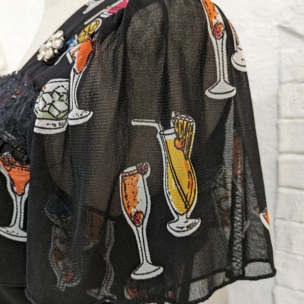 画像3: 【SuperBeauty  】カクテル柄のパワーネットプリントワンピース (3)