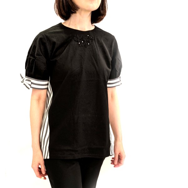 画像3: 【超特価 3,900円＜在庫限り＞クーポン/POINT不可】バックストライプ配色布帛チュニック《送料220円代引は通常送料》 (3)