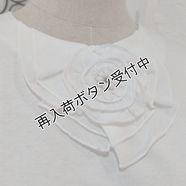 画像2: 【SuperBeauty  】コットン100％袖裾レースのカットチュニック《送料220円代引は通常送料》 (2)