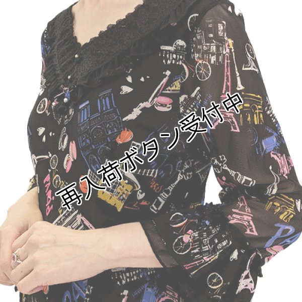 画像2: 【今週の追加 《半額以下+クーポン＋POINT！》SuperBeauty 】Parisプリントパワーネットワンピース (2)