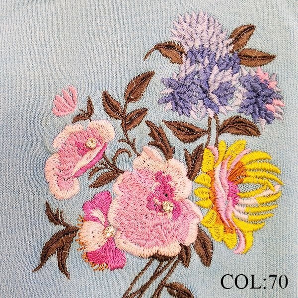 画像6: 【15,000円 →超特価 4900円<在庫限り>クーポン/POINT不可】花刺繍入りハイネックセーター《送料220円代引は通常送料》 (6)