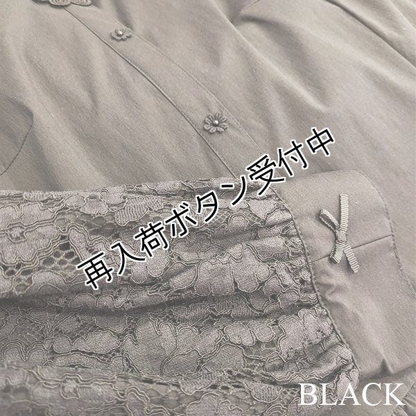 画像7: 【SuperBeauty  】★レース切替のバルーン袖ティアードデザインロングブラ (7)