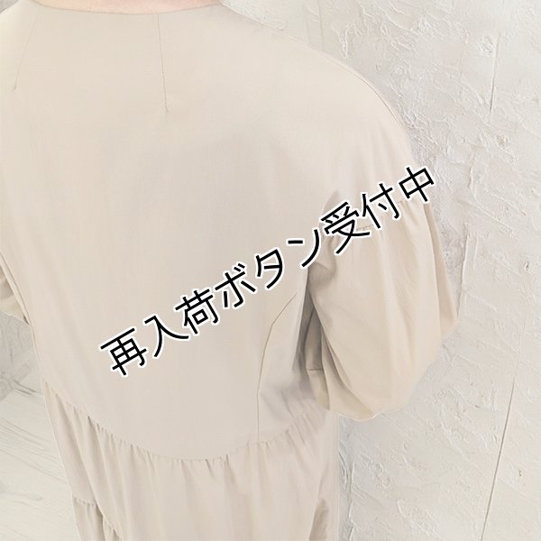 画像5: 【SuperBeauty  】★レース切替のバルーン袖ティアードデザインロングブラ (5)