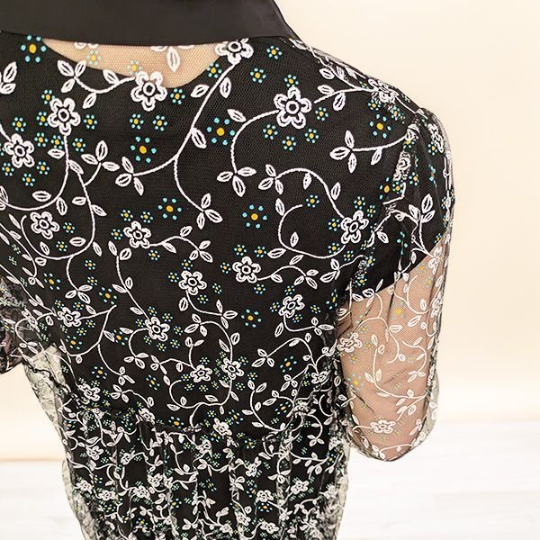 画像5: 【SuperBeauty  】シースルーレース花プリントJK送料220円代引不可 (5)