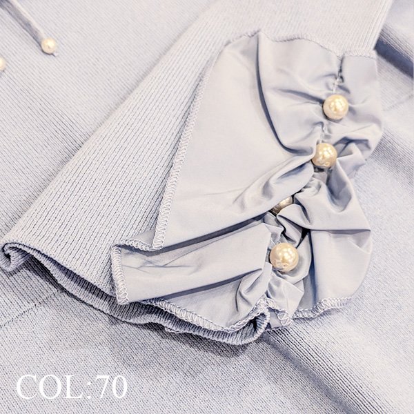 画像6: 【SuperBeauty  】★襟ぐりフリルデザインニットワンピース (6)