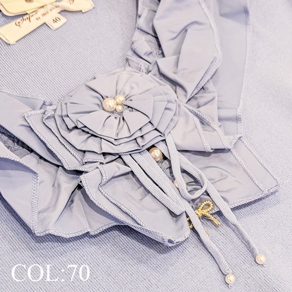 画像5: 【SuperBeauty  】★襟ぐりフリルデザインニットワンピース (5)