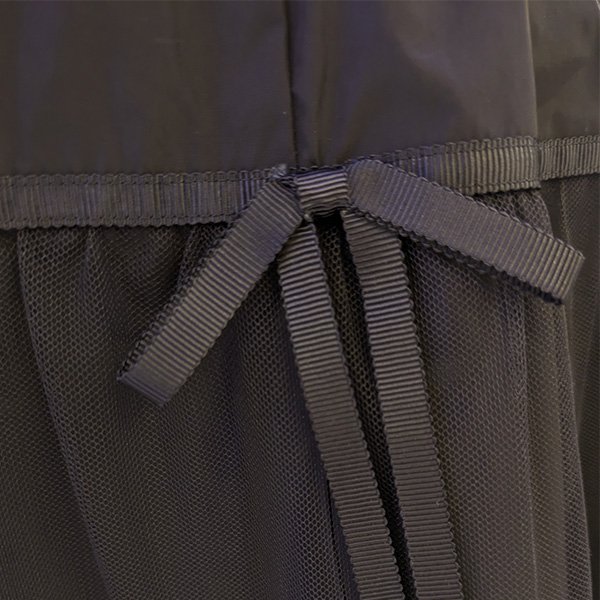 画像2: 【SuperBeauty  】★リボン付きティアードデザインタフタジョーゼットレイ (2)