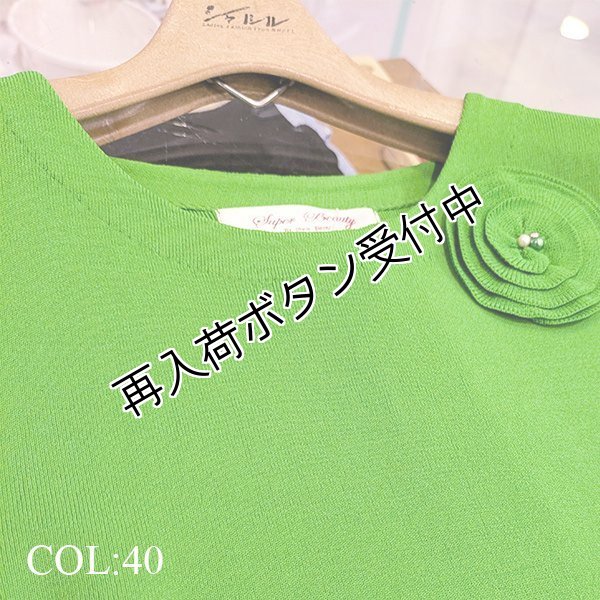 画像4: 【今週の追加 15,000円 →超特価 4,900円＜在庫限り＞クーポン/POINT不可】★袖パワーネット素材のニットチュニック (4)