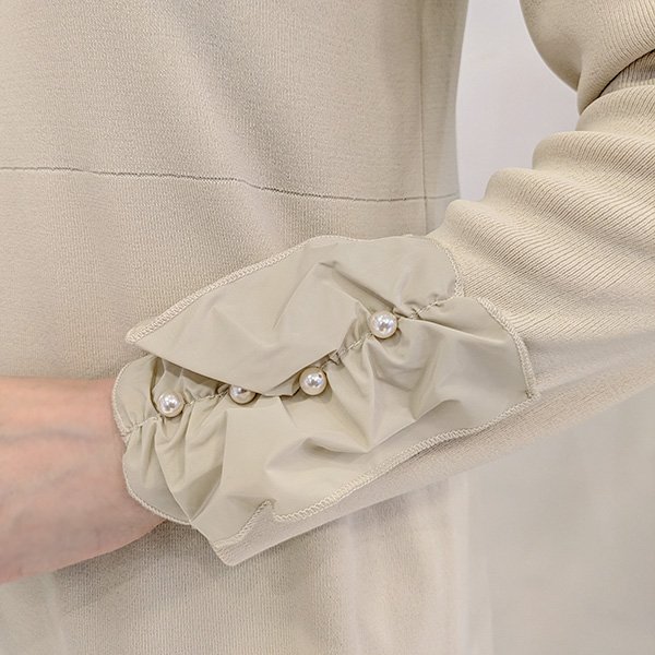 画像4: 【SuperBeauty  】★襟ぐりフリルデザインニットワンピース (4)