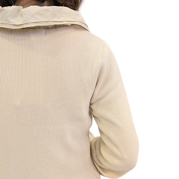 画像6: 【22,000円 →超特価 4900円＜在庫限り＞クーポン/POINT不可】★ニットバルーン袖タフタフリルジャケット (6)