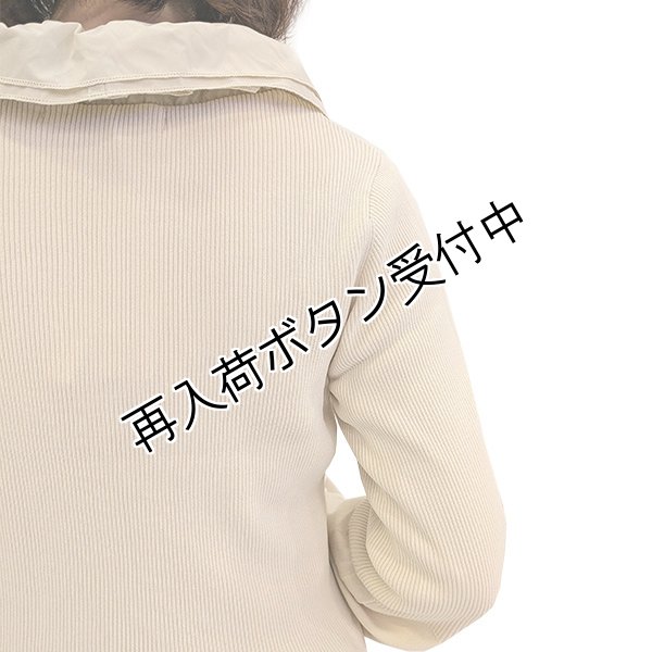 画像6: 【22,000円 →超特価 4,900円＜在庫限り＞クーポン/POINT不可】★ニットバルーン袖タフタフリルジャケット (6)