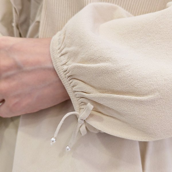 画像4: 【22,000円 →超特価 4900円＜在庫限り＞クーポン/POINT不可】★ニットバルーン袖タフタフリルジャケット (4)