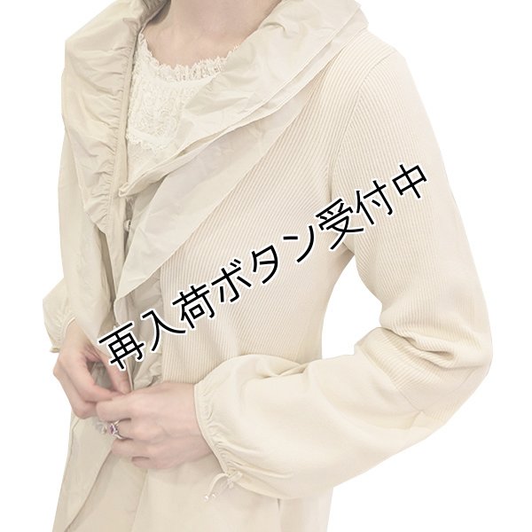 画像2: 【22,000円 →超特価 4,900円＜在庫限り＞クーポン/POINT不可】★ニットバルーン袖タフタフリルジャケット (2)