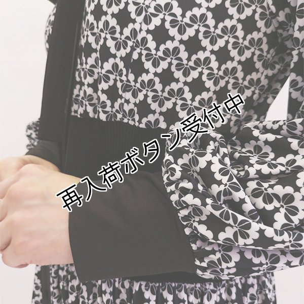 画像3: 【SuperBeauty  】ボウタイデザインプリントワンピース (3)