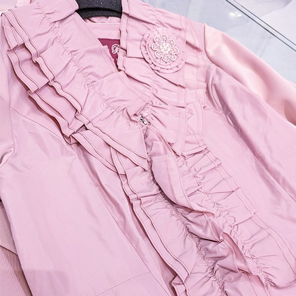 画像6: 【SuperBeauty  】★スタンドフリル衿タフタ素材ジャケット (6)