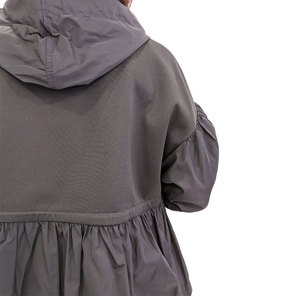 画像5: 【SuperBeauty  】ダンボールニットタフタ素材ギャザーデザインパーカー (5)