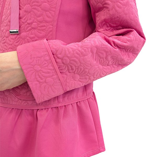 画像8: 【SuperBeauty  】キルティング×ダンボールニット裾フリルパーカー (8)