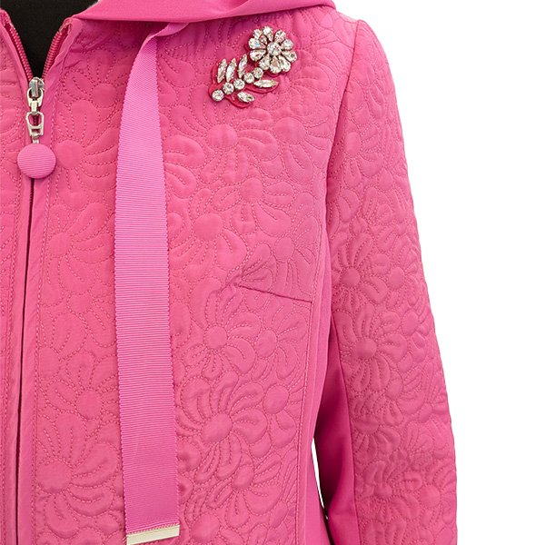 画像7: 【SuperBeauty  】キルティング×ダンボールニット裾フリルパーカー (7)