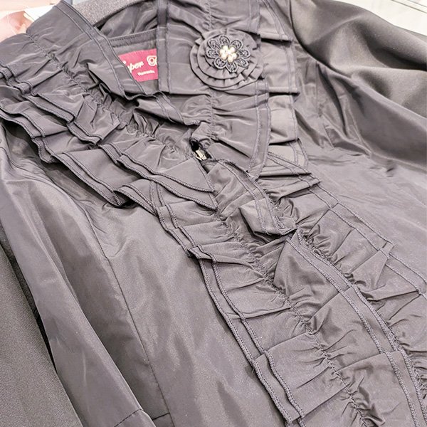 画像7: 【SuperBeauty  】★スタンドフリル衿タフタ素材ジャケット (7)