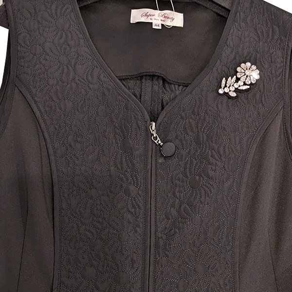 画像6: 【SuperBeauty  】キルティング素材切替ジャンパースカート (6)