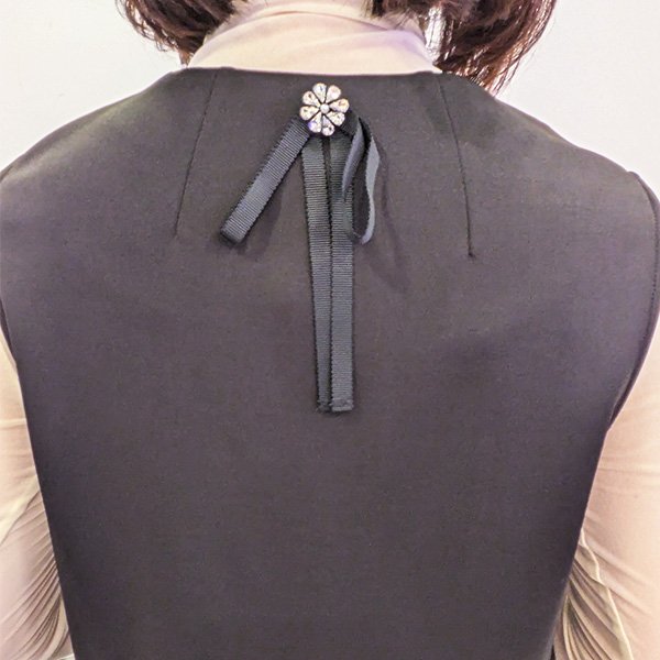 画像5: 【SuperBeauty  】ダンボールニットタフタティアードデザインベスト (5)