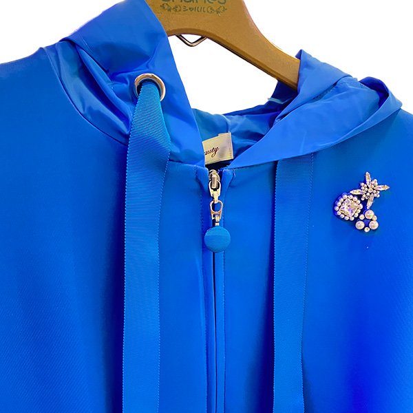 画像6: 【SuperBeauty  】ダンボールニットタフタ素材ギャザーデザインパーカー (6)