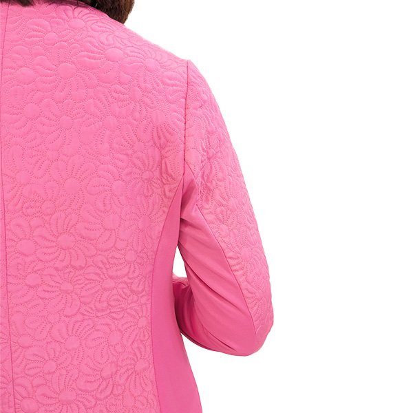 画像7: 【SuperBeauty  】キルティング×ダンボールニット素材ノーカラージャケット (7)