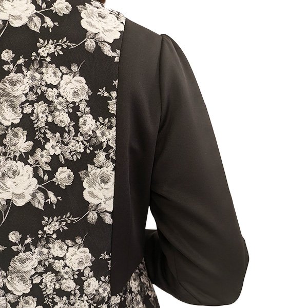 画像6: 【SuperBeauty  】ダンボールニット袖切替　ジャガード織ワンピース 2426015 (6)