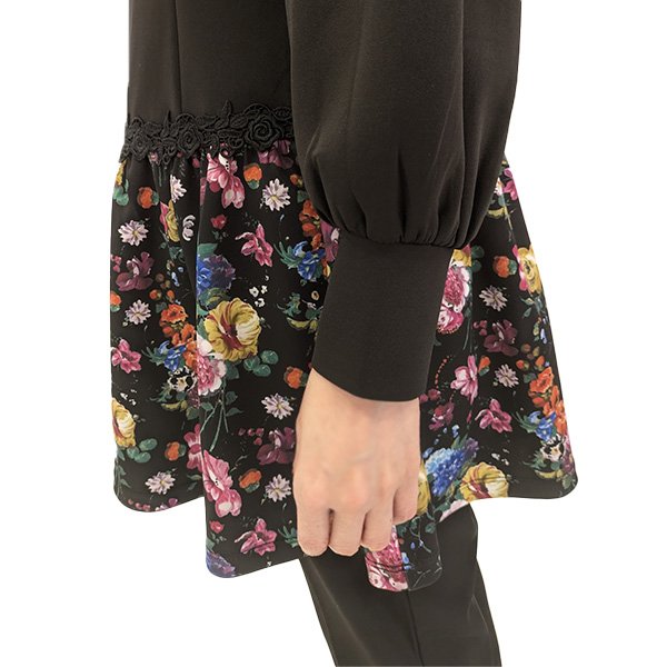画像5: 【SuperBeauty  】★超人気 ウエスト美人フラワープリント切替チュニック (5)