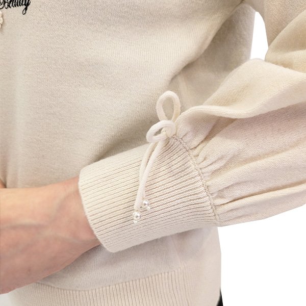 画像4: 【SuperBeauty  】超人気！精細刺繍入りクルーネックセーター (4)