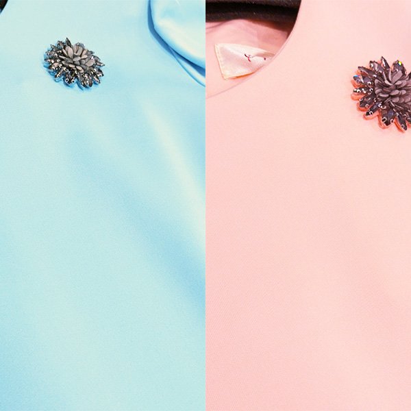 画像8: 【SuperBeauty  】★超人気 ウエスト美人フラワープリント切替チュニック (8)