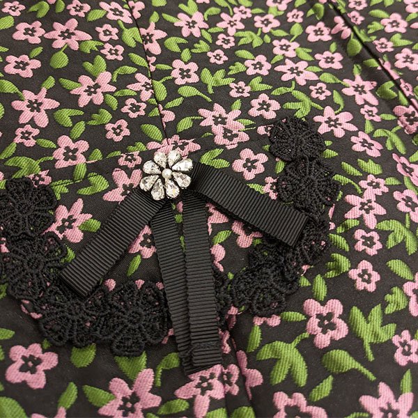 画像9: 【SuperBeauty  】花柄ジャガード織の袖切替ワンピース (9)