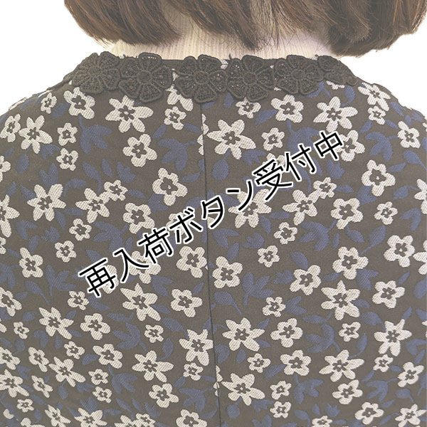 画像6: 【SuperBeauty  】花柄ジャガード織の袖切替ワンピース (6)