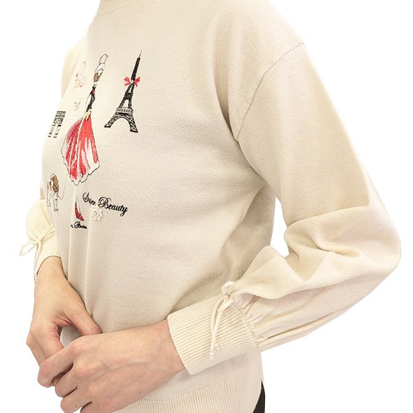 画像3: 【SuperBeauty  】超人気！精細刺繍入りクルーネックセーター (3)